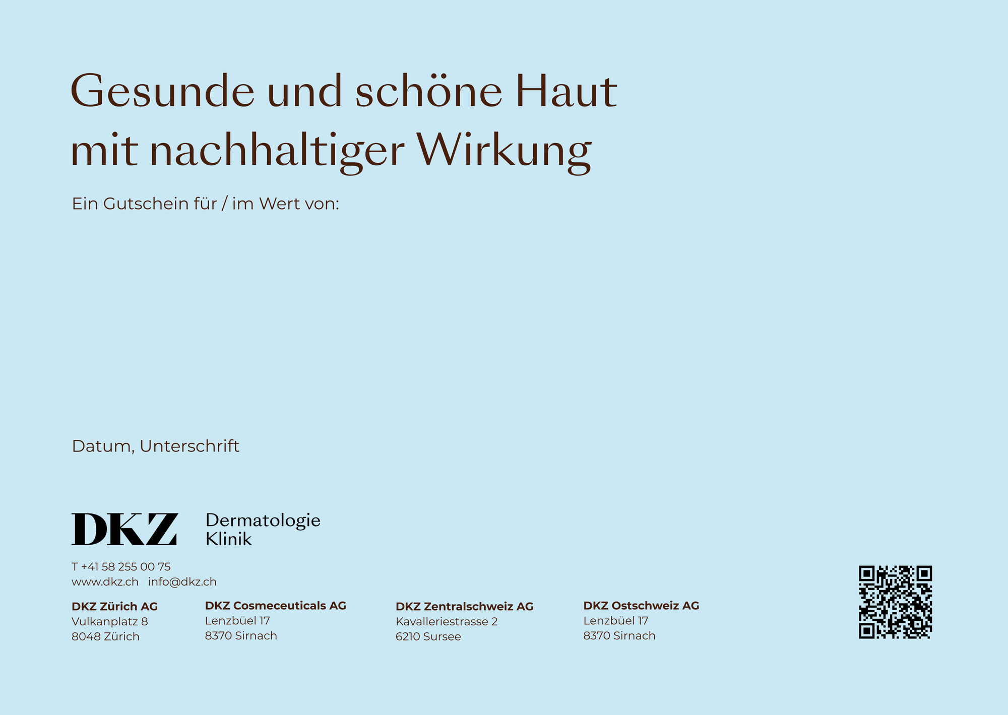 Gutschein für ästhetische &amp; kosmetische Behandlungen
